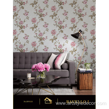 Flower pattern PVC wallpaper